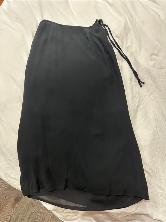 Banana Republic Dresses & Skirts - Banana Republic Black Silk Maxi Skirt with Side Tie Detail